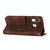 For Samsung Galaxy A40 Line Pattern Skin Feel Leather Phone Case(Coffee)