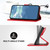 For Samsung Galaxy S21 5G Line Pattern Skin Feel Leather Phone Case(Red)