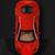 1:36 Simulation Alloy Sports Car Model Children Toy Car Baking Cake Decorative Ornament(Orange)