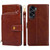 For Honor X50i 5G Zipper Bag Leather Phone Case(Brown)