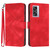 For Realme V23 Line Pattern Skin Feel Leather Phone Case(Red)