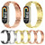 For Xiaomi Mi Band 8 Mijobs Seven Bead Stainless Steel Watch Band(Gold+Light Gold)