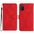 For Samsung Galaxy A03s 165.8mm Stitching Embossed Leather Phone Case(Red)