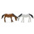 6pcs Horse Figure DIY Micro-landscape Landscaping Doll Desktop Decoration Ornaments(White)