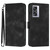 For Realme V23 Line Pattern Skin Feel Leather Phone Case(Black)