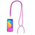 Universal Mixed Color Mobile Phone Lanyard(Rose Purple)