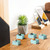 3pcs 3D Cute Bath Cat Fridge Sticker Hole Board Magnet Resin Decorative Ornament(Black Cat)