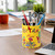 PU Leather Tool Storage Box Desktop Pen Holder(Birdsong)