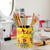 PU Leather Tool Storage Box Desktop Pen Holder(Birdsong)