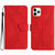 For iPhone 11 Pro Stitching Embossed Leather Phone Case(Red)