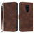 For OnePlus 8 Pro Line Pattern Skin Feel Leather Phone Case(Coffee)