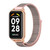 For Redmi Band 2 Mijobs Metal Shell Breathable Nylon Loop Watch Band(Pink Rose Gold)