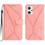For OPPO Reno7 A JP Stitching Embossed Leather Phone Case(Pink)