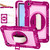 For Huawei MatePad SE 10.4 360 Degree Rotation PC Contrast Silicone Tablet Case(Rose Red + Pink) For Huawei MatePad SE 10.4 360 Degree Rotation PC Contrast Silicone Tablet Case(Rose Red + Pink)