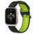 For Garmin Forerunner Sq2 Music 20mm Breathable Two-Color Silicone Watch Band(Black+Lime Green)