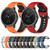 For Garmin Forerunner 245 Music 20mm Breathable Two-Color Silicone Watch Band(Black+White)