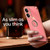 For Realme C55 XINLI Straight Edge 6D Electroplate TPU Phone Case with Ring Holder(Black)