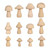 210143C 10pcs Wooden Mushroom Head DIY Painted Toys Children Early Education Household Decorative Ornaments