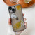 For iPhone 14 Oil Painting Electroplating TPU Phone Case(Grey)