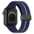 Two Color Folding Buckle Silicone Watch Band For Apple Watch 3 42mm(Midnight Blue+White)