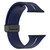 Two Color Folding Buckle Silicone Watch Band For Apple Watch 3 42mm(Midnight Blue+White)