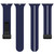 Two Color Folding Buckle Silicone Watch Band For Apple Watch 3 42mm(Midnight Blue+White)