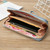 Single Zipper Ladies Wallet Long Wallet Crocodile Coin Purse Student Clutch(Black)