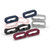 22mm 10pcs Universal Watch Band Fixed Silicone Ring Safety Buckle(Black)