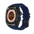 For Apple Watch Ultra 49mm Armor Stainless Steel Case TPU Watch Band(Black Dark Blue) For Apple Watch Ultra 49mm Armor Stainless Steel Case TPU Watch Band(Black Dark Blue)