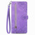 For Motorola Moto E13 Embossed Flower Zipper Leather Phone Case(Purple)
