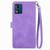 For Motorola Moto E13 Embossed Flower Zipper Leather Phone Case(Purple)