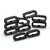22mm 10pcs Universal Watch Band Fixed Silicone Ring Safety Buckle(Wine Red)