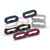 22mm 10pcs Universal Watch Band Fixed Silicone Ring Safety Buckle(Wine Red)