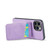 For iPhone 13 Pro Max Fierre Shann Crazy Horse Card Holder Back Cover PU Phone Case(Purple) For iPhone 13 Pro Max Fierre Shann Crazy Horse Card Holder Back Cover PU Phone Case(Purple)
