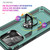 For Xiaomi Redmi 12C / 11A Shockproof TPU + PC Phone Case with Holder(Dark Green)