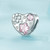 SCC2448 Sterling Silver S925 Heart Flower DIY Platinum Plated Bracelet Beads