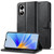For OPPO A78 5G Global LC.IMEEKE Calf Texture Horizontal Flip Leather Case(Black)