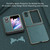 For OPPO Find N2 Flip Genuine Leather Luolai Series Nano Plating Phone Case(Dark Green)
