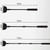 53cm 2 Section+2 Blades Fish Tank Algae Scraper Widen Aquarium Long Handle Scraper(Black)