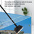 53cm 2 Section+2 Blades Fish Tank Algae Scraper Widen Aquarium Long Handle Scraper(Black)