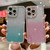 For iPhone 12 Diamond Gradient Glitter Plated TPU Phone Case(Silver)