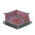Hexagonal Desktop PU Storage Box Sundries Tray, Size:7 inch(Bohemian Purple)