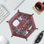 Hexagonal Desktop PU Storage Box Sundries Tray, Size:7 inch(Bohemian Purple)