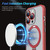 For iPhone 14 Plus Metal Eyes Series MagSafe Magnetic Holder Phone Case(Blue)