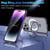 For iPhone 14 Plus Metal Eyes Series MagSafe Magnetic Holder Phone Case(Blue)