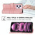 For Xiaomi Redmi Note 12 4G Global Embossed Stripes Skin Feel Leather Phone Case(Pink)