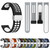 20mm Double-row Hole Folding Silver Buckle Two-color Silicone Watch Band(Black Sky Blue)
