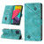 For Samsung Galaxy M53 5G Skin-feel Embossed Leather Phone Case(Green)