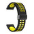 22mm Double-row Hole Folding Black Buckle Two-color Silicone Watch Band(Black Yellow) 22mm Double-row Hole Folding Black Buckle Two-color Silicone Watch Band(Black Yellow)