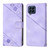 For Samsung Galaxy M53 5G Skin-feel Embossed Leather Phone Case(Light Purple)